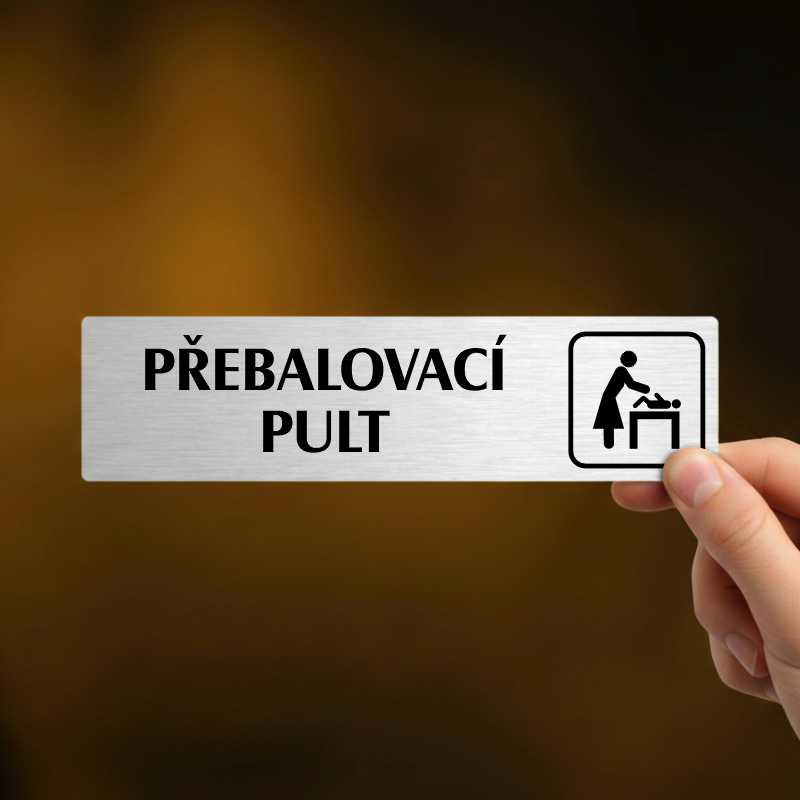 Přebalovací pult, zlatá cedulka, 180x45mm, typ Florida