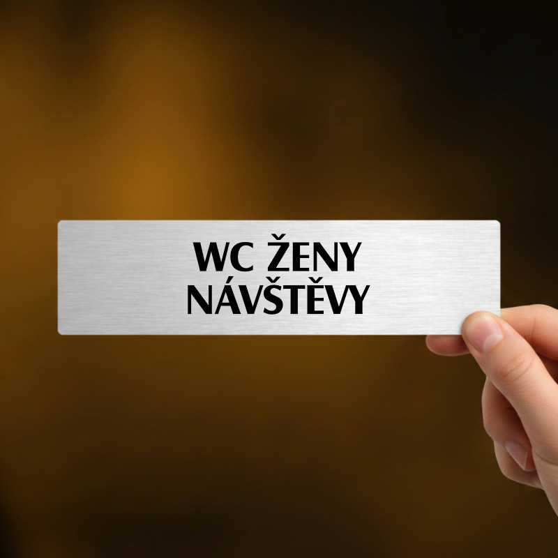 WC ženy návštěvy, popiska, 180x45mm