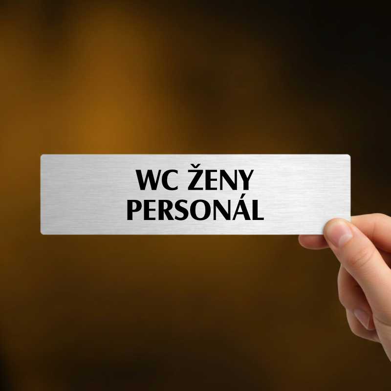 WC ženy personál, popiska, 180x45mm