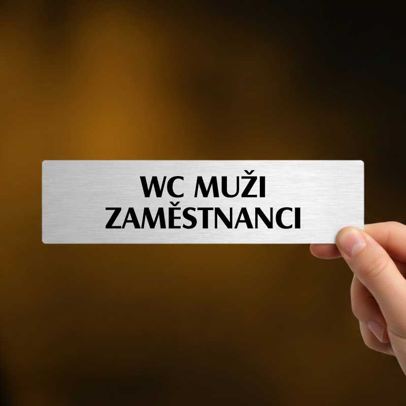 WC muži zaměstnanci, popiska, 180x45mm