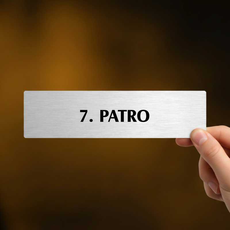 7. patro, popiska, 180x45mm