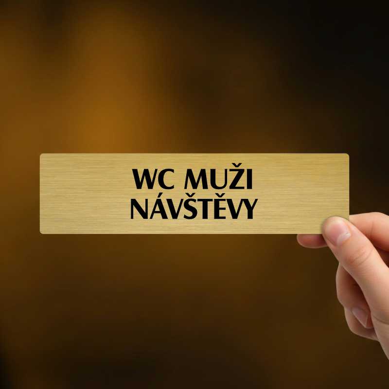 WC muži návštěvy, popiska, 180x45mm
