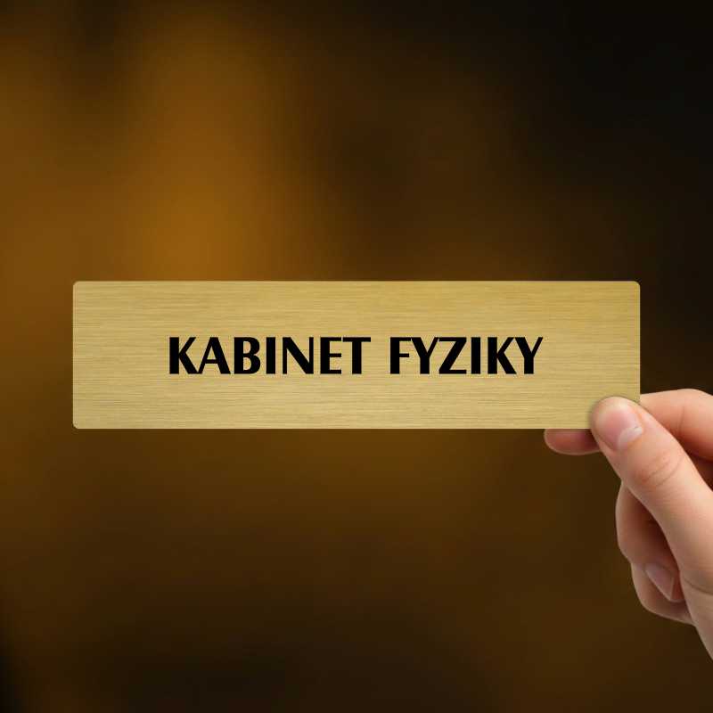 Kabinet fyziky, popiska, 180x45mm