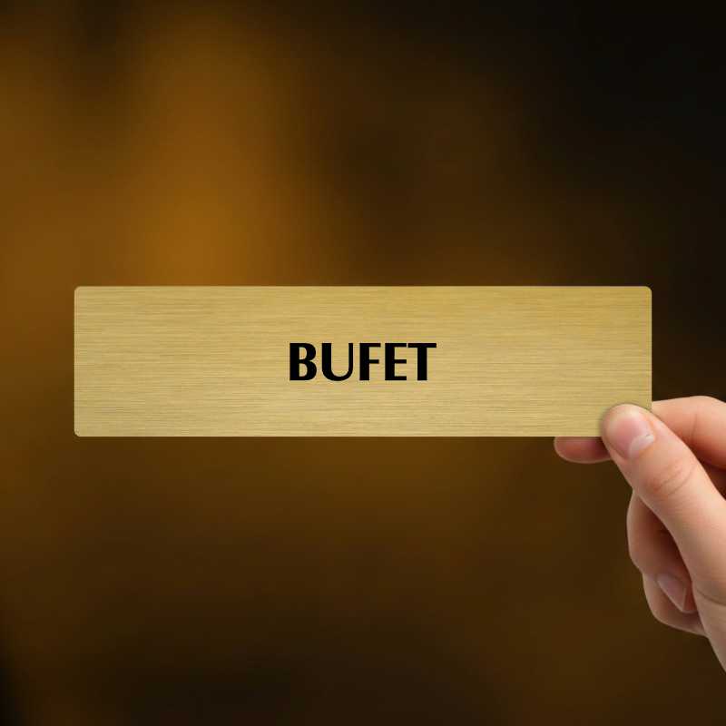 Bufet, popiska, 180x45mm