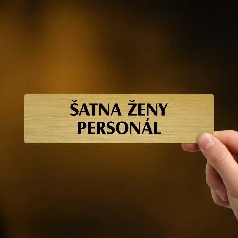 Šatna ženy personál, popiska, 180x45mm