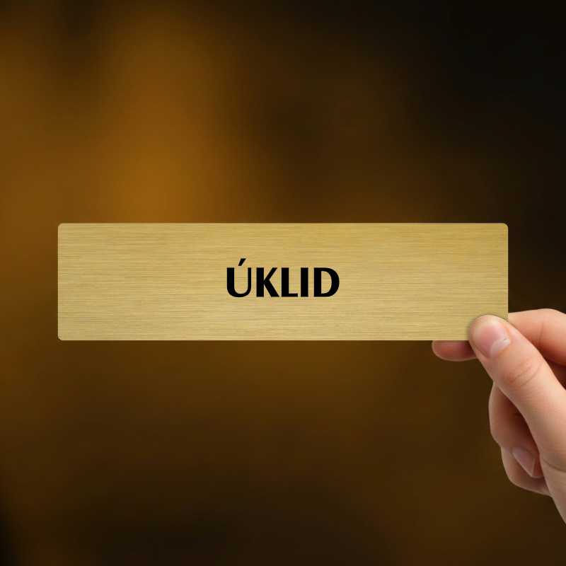 Úklid, popiska, 180x45mm