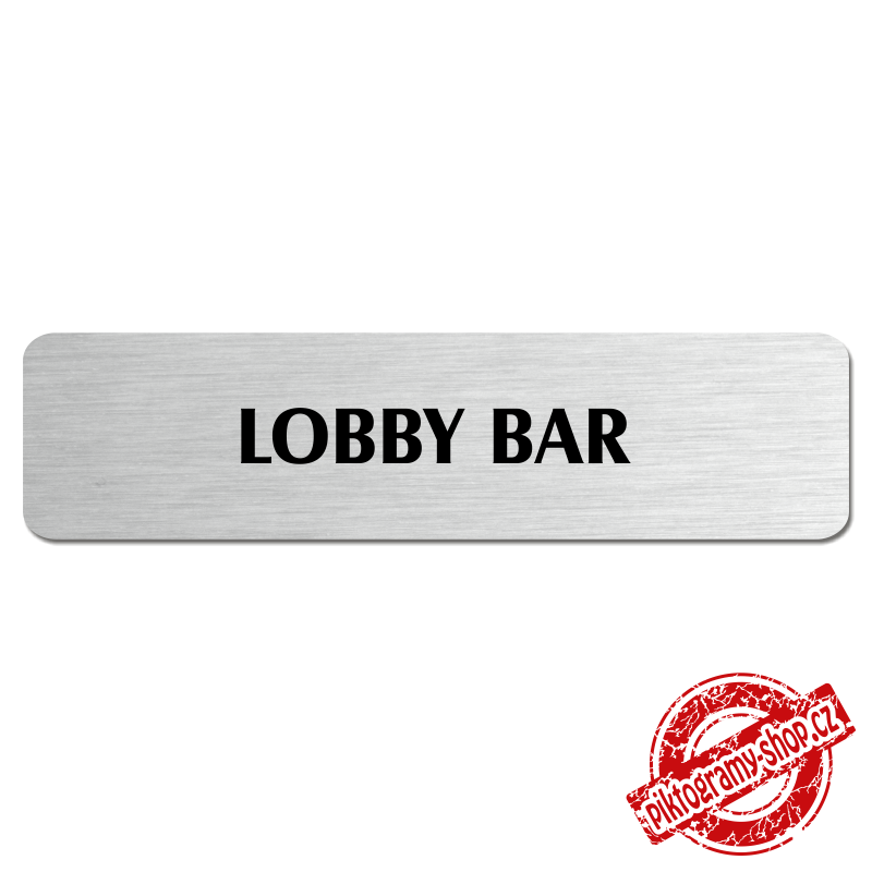 Lobby bar, popiska, 180x45mm