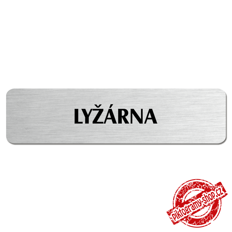 Lyžárna, popiska, 180x45mm