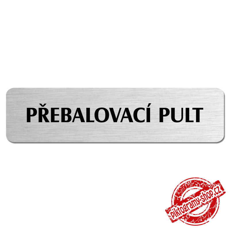 Přebalovací pult, popiska, 180x45mm