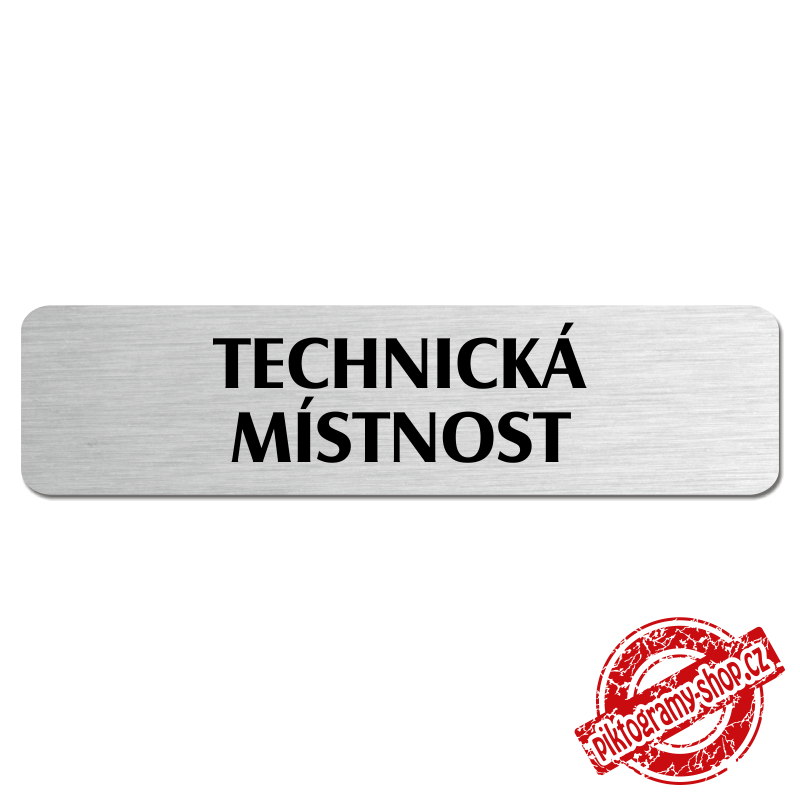 Technická místnost, popiska, 180x45mm
