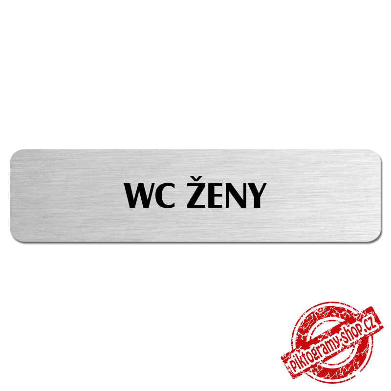 WC ženy, popiska, 180x45mm