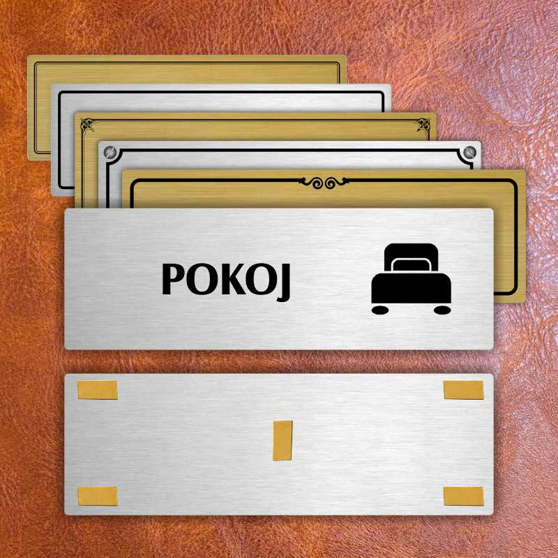 Pokoj, 200x66mm, zlatá popiska s rámečkem