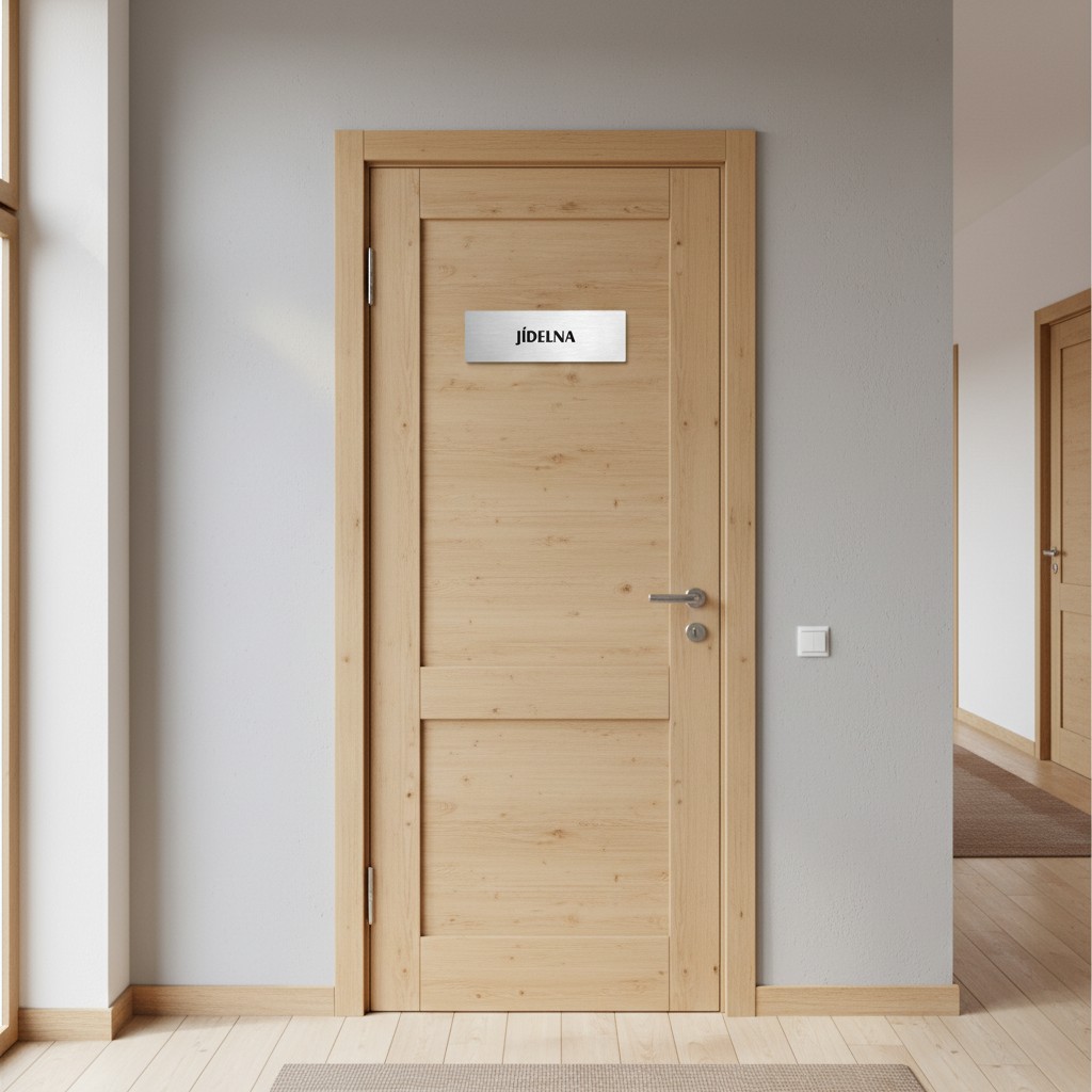 Jídelna, 240x79mm, zlatá popiska s okrasným rámečkem  