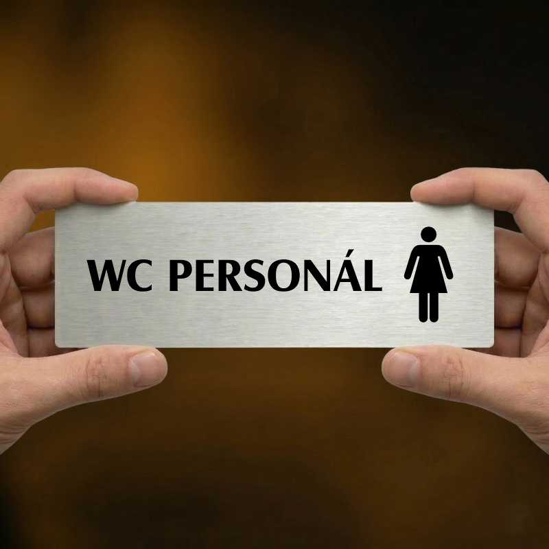 WC personál ženy, 240x79mm, zlatá popiska 