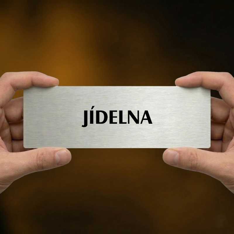 Jídelna, 200x66mm, zlatá popiska s rámečkem