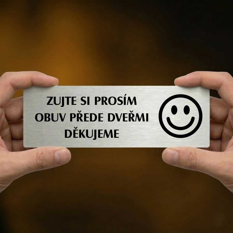 Zujte se, 200x66mm, zlatá popiska s imitacemi šroubků