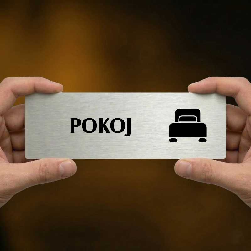 Pokoj, 200x66mm, zlatá popiska s rámečkem