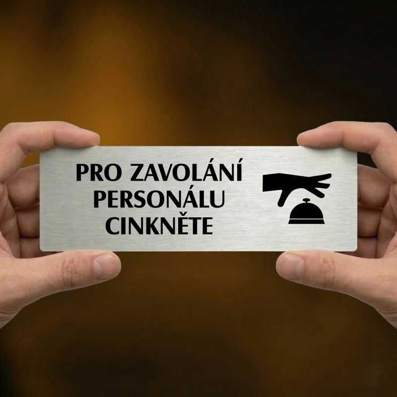 Volání personálu, 240x79mm, zlatá popiska 