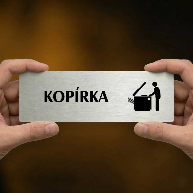 Kopírka, 200x66mm, zlatá popiska s okrasným rámečkem  