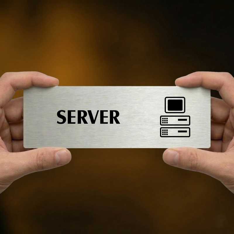 Server, 240x79mm, stříbrná popiska 