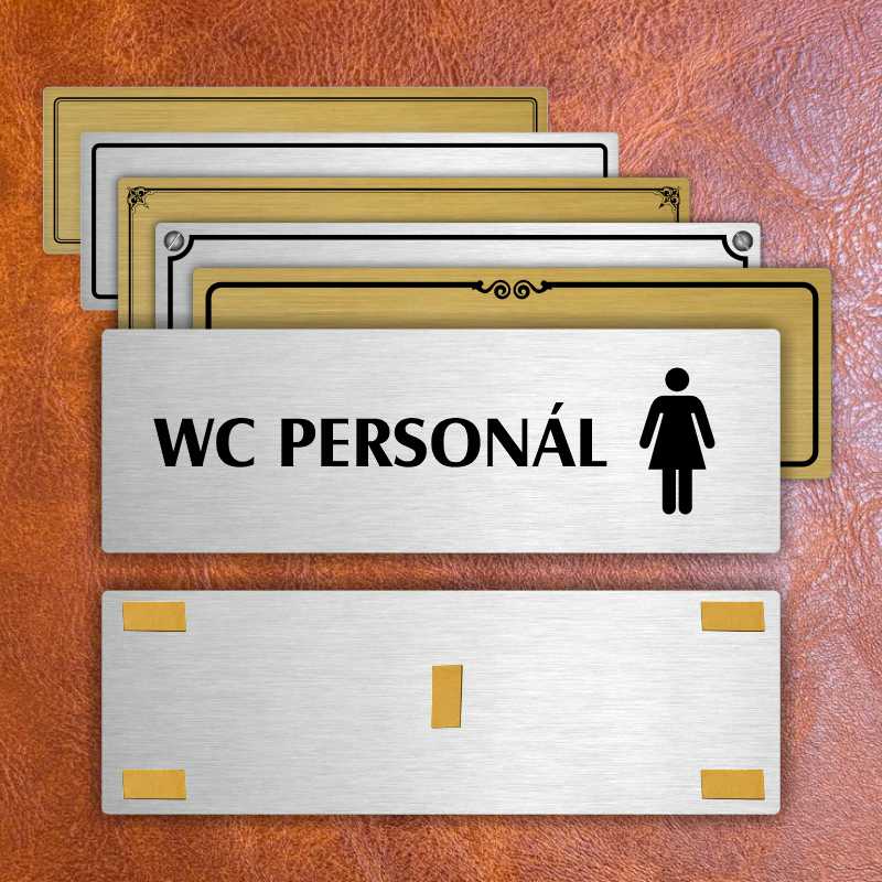WC personál ženy, 240x79mm, zlatá popiska 