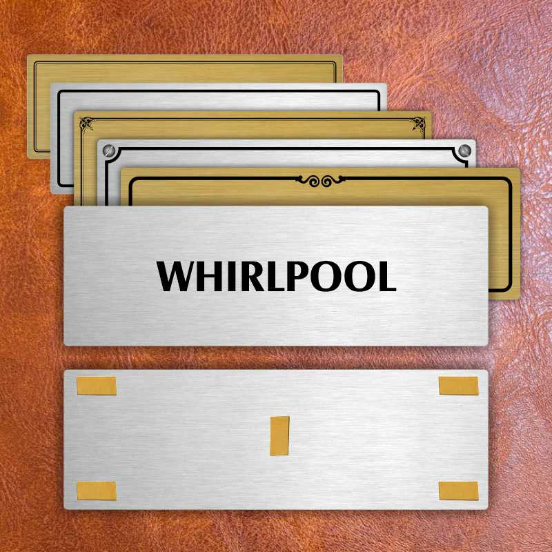 Whirlpool, 200x66mm, zlatá popiska s rámečkem