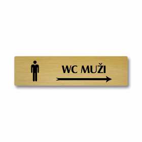WC muži vpravo, Florida, zlatá