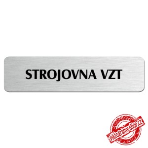 Strojovna VZT, popiska, 180x45mm