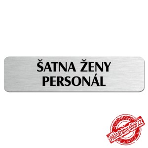 Šatna ženy personál, popiska, 180x45mm