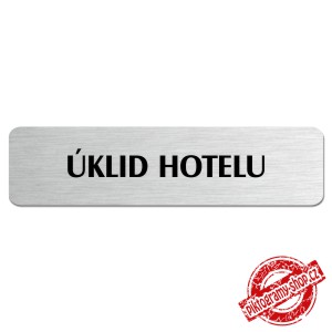 Úklid hotelu, popiska, 180x45mm