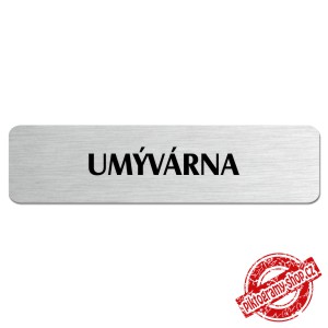 Umývárna, popiska, 180x45mm
