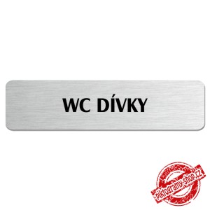 WC dívky, popiska, 180x45mm