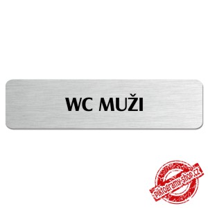 WC muži, popiska, 180x45mm