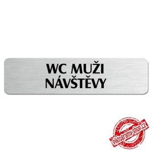 WC muži návštěvy, popiska, 180x45mm