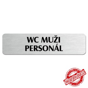 WC muži personál, popiska, 180x45mm