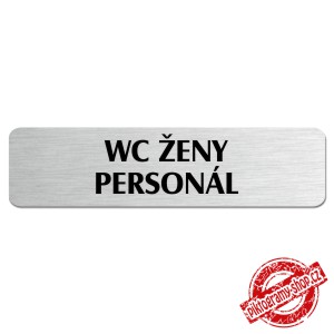 WC ženy personál, popiska, 180x45mm