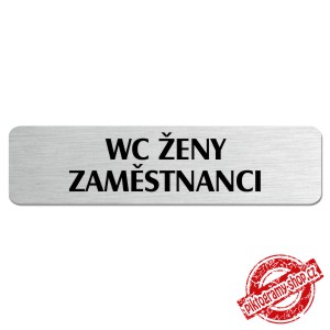 WC ženy zaměstnanci, popiska, 180x45mm