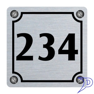 Plechové číslo, imitace šroubů