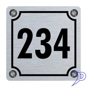 Plechové číslo, imitace šroubů