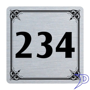 Plechové číslo, ozdobný rámeček