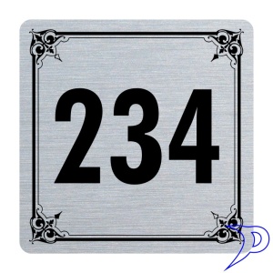 Plechové číslo, ozdobný rámeček