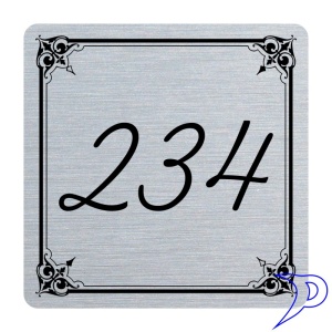 Plechové číslo, ozdobný rámeček