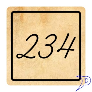 Plechové číslo, jednochuchý rámeček