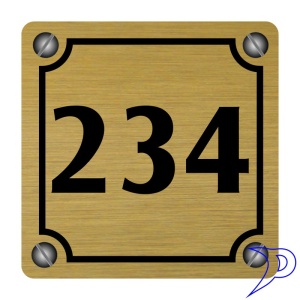 Plechové číslo, imitace šroubů