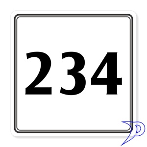 Plechové číslo, dvojitý rámeček