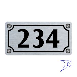 Plechové číslo, imitace šroubů