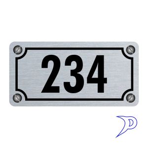 Plechové číslo, imitace šroubů