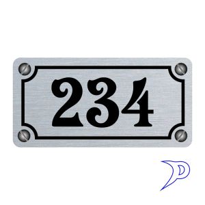 Plechové číslo, imitace šroubů