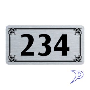 Plechové číslo, ozdobný rámeček