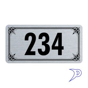 Plechové číslo, ozdobný rámeček